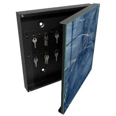 Armoire à clés décorative Marbre bleu