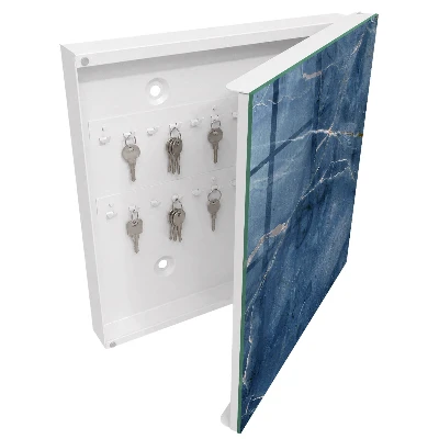Armoire à clés décorative Marbre bleu