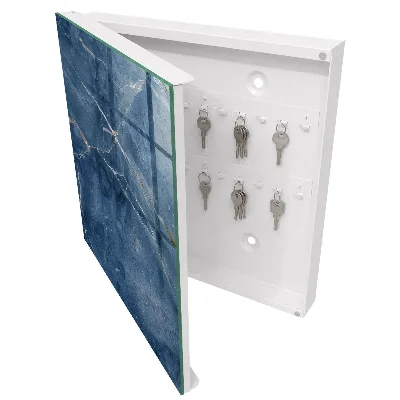 Armoire à clés décorative Marbre bleu