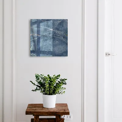 Armoire à clés décorative Marbre bleu