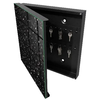Armoire à clés design Terrazzo noir