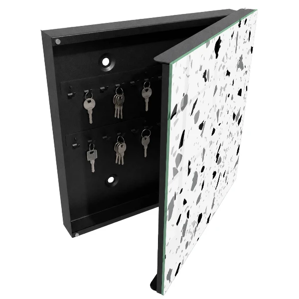 Armoire à clés décorative Terrazzo monochrome