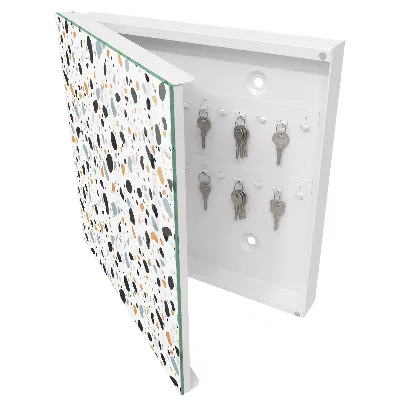 Armoire à clés design Motif terrazzo