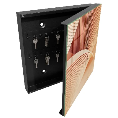Armoire à clés design Ondes abstraites