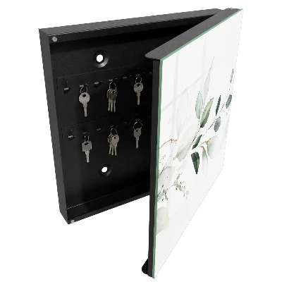 Armoire à clés design Feuilles aquarelles