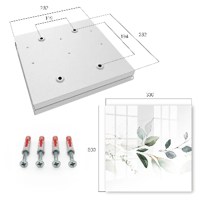 Armoire à clés design Feuilles aquarelles