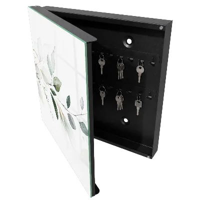 Armoire à clés design Feuilles aquarelles