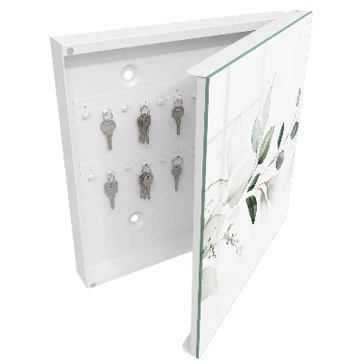 Armoire à clés design Feuilles aquarelles