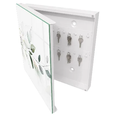 Armoire à clés design Feuilles aquarelles