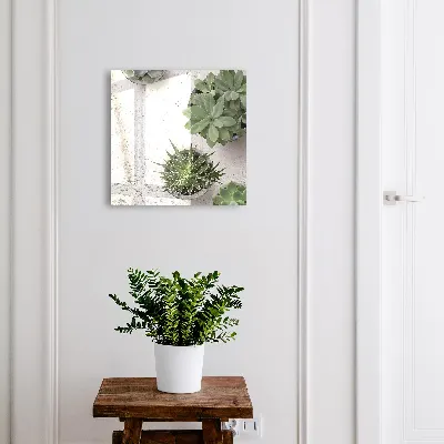 Boîte à clés murale décorative Plantes succulentes vertes