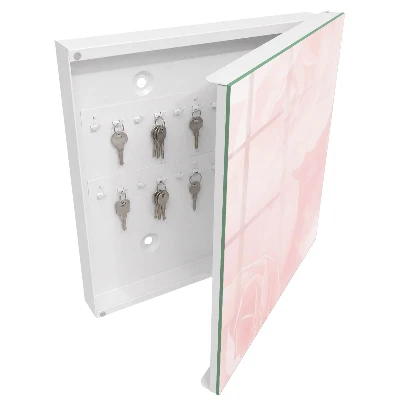 Armoire à clés design Roses pastel