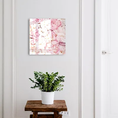 Boîte à clés murale décorative Fleurs pastel
