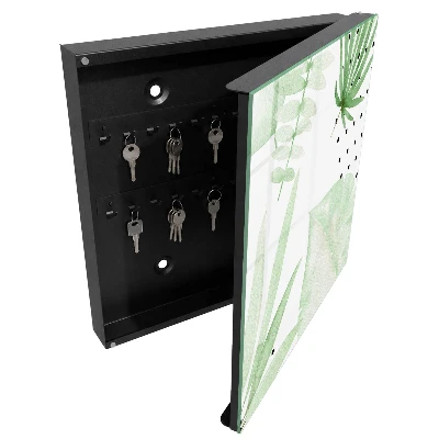 Armoire à clés décorative Feuilles vertes