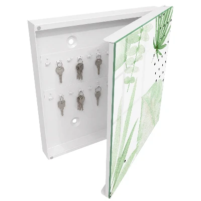 Armoire à clés décorative Feuilles vertes