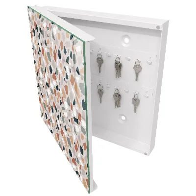 Armoire à clés design Mosaïque de pierre