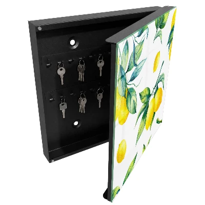 Armoire à clés décorative Citrons aquarelle