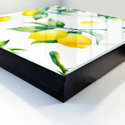 Armoire à clés décorative Citrons aquarelle