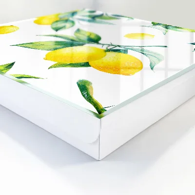 Armoire à clés décorative Citrons aquarelle
