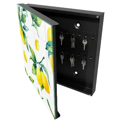 Armoire à clés décorative Citrons aquarelle