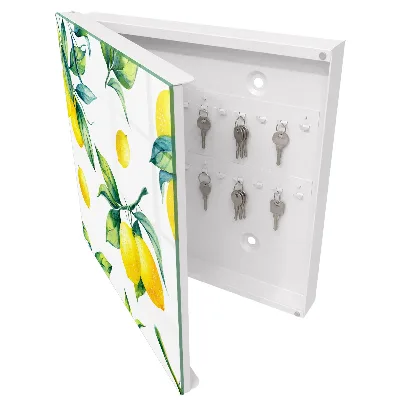 Armoire à clés décorative Citrons aquarelle