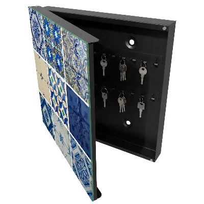Armoire à clés design Carreaux d'azulejos