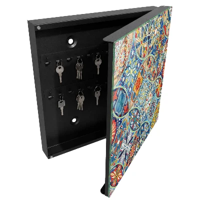 Armoire à clés décorative Mosaïque colorée