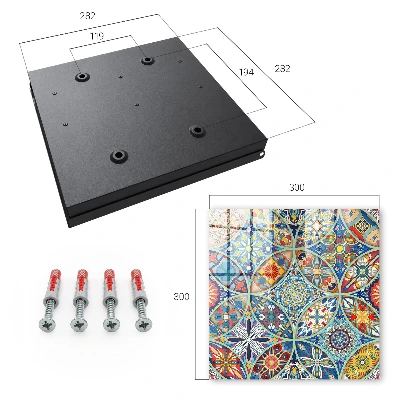 Armoire à clés décorative Mosaïque colorée