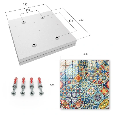 Armoire à clés décorative Mosaïque colorée
