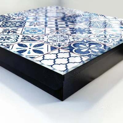 Armoire à clés design Carreaux bleus