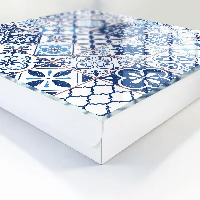 Armoire à clés design Carreaux bleus