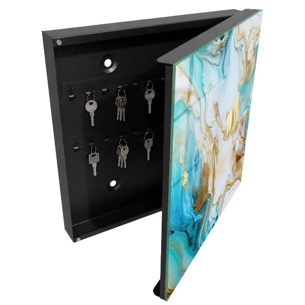 Boîte à clés murale décorative Motifs turquoise