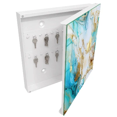 Boîte à clés murale décorative Motifs turquoise