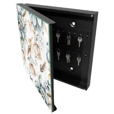 Armoire à clés design Fleurs à l'aquarelle