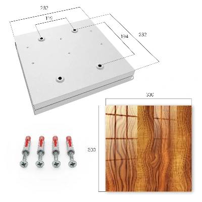 Armoire à clés design Vagues de bois