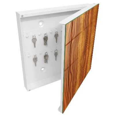 Armoire à clés design Vagues de bois
