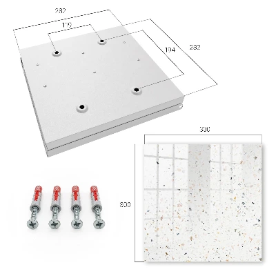 Boîte à clés murale décorative Terrazzo lumineux