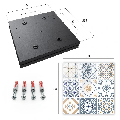 Armoire à clés design Motifs de carreaux
