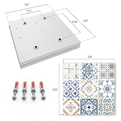 Armoire à clés design Motifs de carreaux