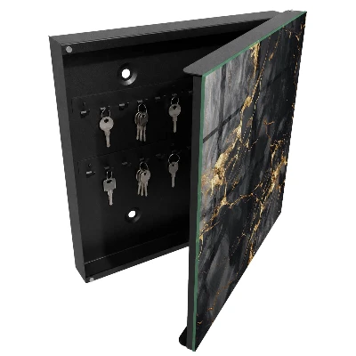 Armoire à clés décorative Marbre noir