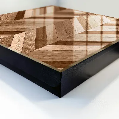 Boîte à clés murale décorative Chevrons en bois