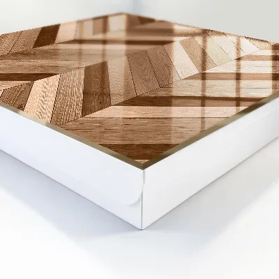 Boîte à clés murale décorative Chevrons en bois