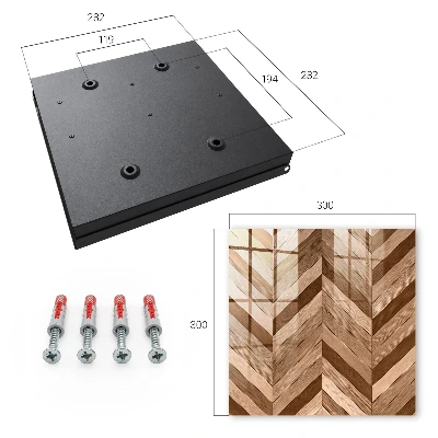 Boîte à clés murale décorative Chevrons en bois