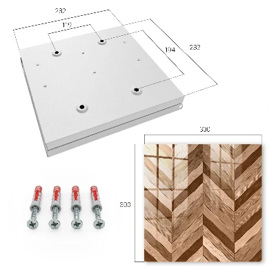 Boîte à clés murale décorative Chevrons en bois