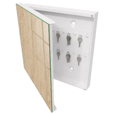 Armoire à clés décorative Marbre beige
