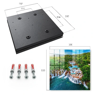 Armoire à clés décorative Les chutes d'eau de la nature