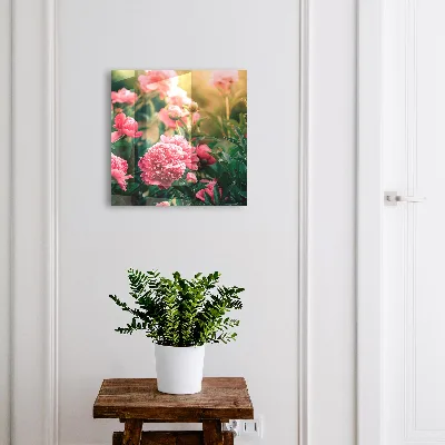 Boîte à clés murale décorative Pivoines roses