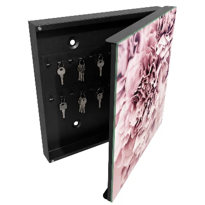 Boîte à clés murale décorative Fleur rose