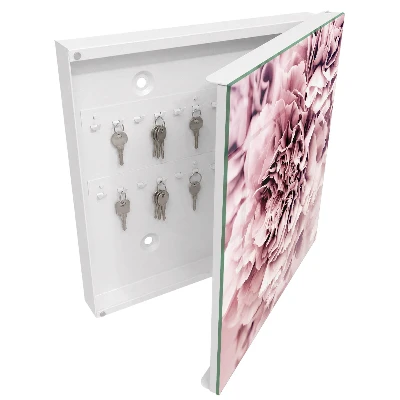 Boîte à clés murale décorative Fleur rose