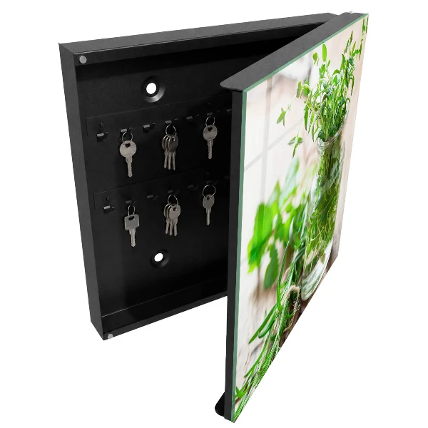 Armoire à clés décorative Herbes vertes