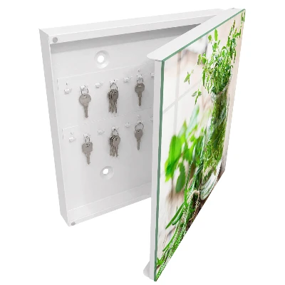 Armoire à clés décorative Herbes vertes